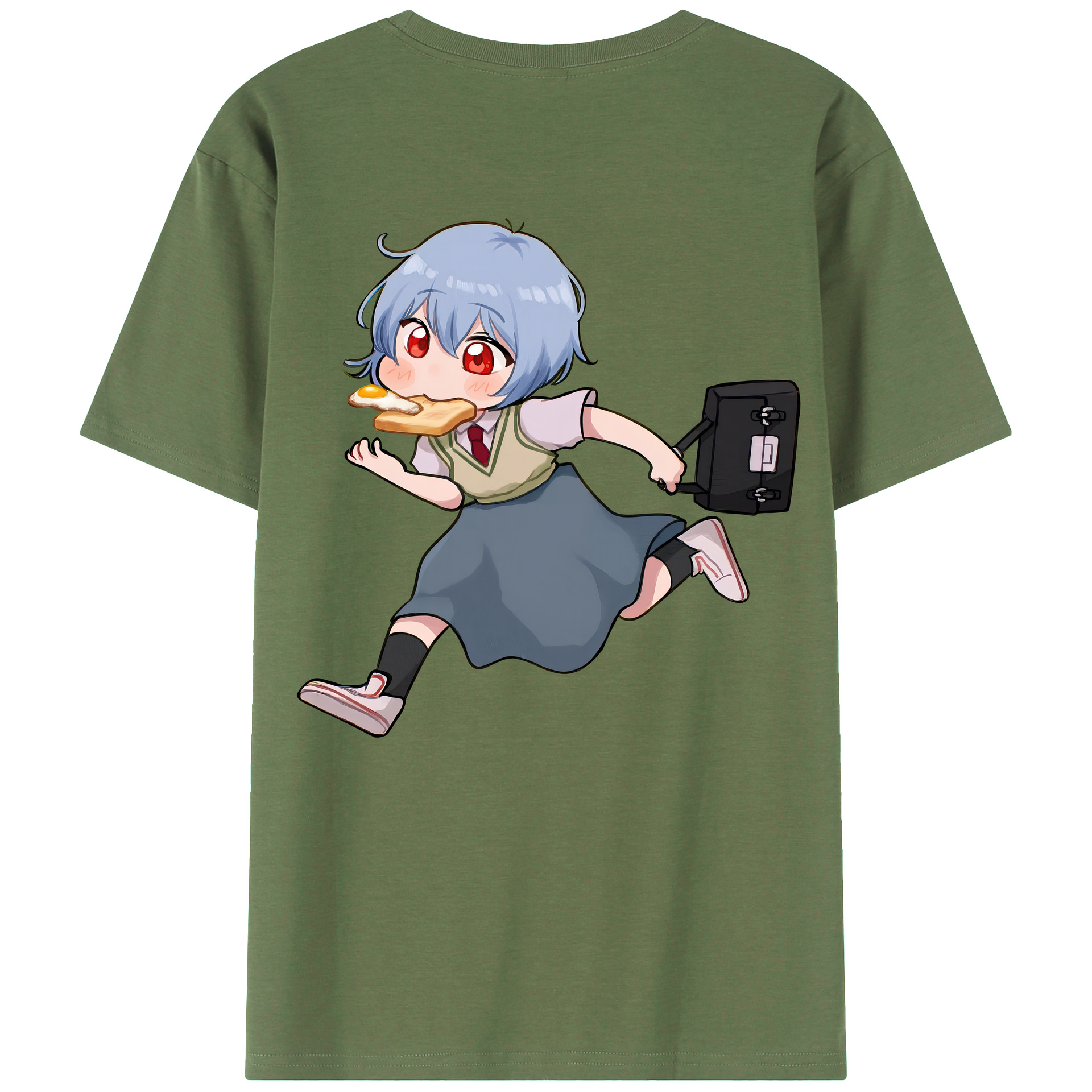 （画像用） EVA 新世紀エヴァンゲリオン 綿100％ メンズ半袖Tシャツ（バックプリント） 通気性